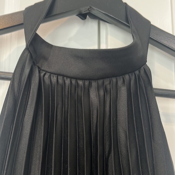 Abercrombie & Fitch Black Trapeze Pleated MinibDress Sz-M T - Picture 10 of 16